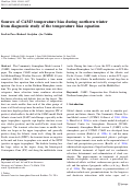 Cover page: Sources of CAM3 temperature bias during northern winter from diagnostic study of the temperature bias equation