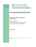 Cover page: Key China Energy Statistics 2011