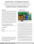 Cover page: OpenSoC Fabric: On-Chip Network Generator: Using Chisel to Generate a Parameterizable On-Chip Interconnect Fabric