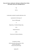 Cover page: Nanoscale Surface and Interface Mechanics of Elastic-Plastic Media with Smooth, Patterned, and Rough Surfaces