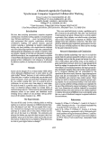 Cover page: A Research Agenda for Exploring Synchronous Computer Supported Collaborative Working
