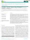Cover page of Future climate doubles the risk of hydraulic failure in a wet tropical forest