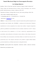 Cover page: Fumed Silica-Based Single-Ion Nanocomposite Electrolyte for Lithium Batteries