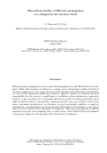 Cover page: Theoretical Studies of TE-Wave Propagation as a Diagnostic for Electron Cloud