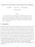 Cover page: Algorithms for quad-double precision floating point arithmetic