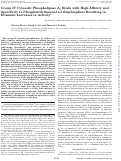 Cover page: Group IV Cytosolic Phospholipase A2 Binds with High Affinity and Specificity to Phosphatidylinositol 4,5-Bisphosphate Resulting in Dramatic Increases in Activity*