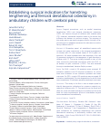 Cover page: Establishing surgical indications for hamstring lengthening and femoral derotational osteotomy in ambulatory children with cerebral palsy.