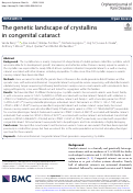 Cover page: The genetic landscape of crystallins in congenital cataract