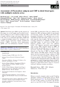 Cover page: Assessment of Plasmodium antigens and CRP in dried blood spots with multiplex malaria array.