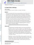 Cover page: A Central Theory of Biology