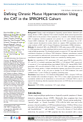 Cover page: Defining Chronic Mucus Hypersecretion Using the CAT in the SPIROMICS Cohort