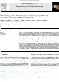Cover page of Characterizing neural indices of cognitive control in young children: A school-based ERP study with naturalistic stimuli