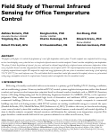 Cover page: Field Study of Thermal Infrared Sensing for Office Temperature Control