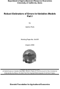 Cover page: Robust Estimators of Errors-In-Variables Models Part 1