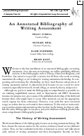 Cover page: An Annotated Bibliography of Writing Assessment