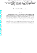 Cover page: Energy dependence of transverse momentum fluctuations in Pb+Pb collisions at the CERN Super Proton Synchrotron (SPS) at 20A to 158A GeV