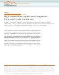 Cover page: High temperature singlet-based magnetism from Hund’s rule correlations