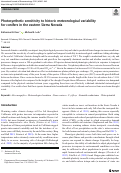 Cover page: Photosynthetic sensitivity to historic meteorological variability for conifers in the eastern Sierra Nevada