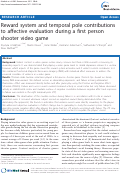 Cover page: Reward system and temporal pole contributions to affective evaluation during a first person shooter video game