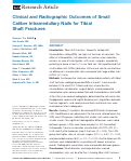 Cover page: Clinical and Radiographic Outcomes of Small Caliber Intramedullary Nails for Tibial Shaft Fractures.