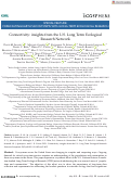 Cover page: Connectivity: insights from the U.S. Long Term Ecological Research Network