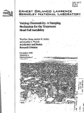 Cover page: Varying Chromaticity: A Damping Mechanism for the Transverse Head-Tail Instability