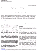 Cover page: Remote Assessment of Negative Symptoms of Schizophrenia.