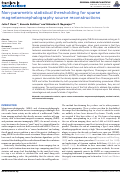 Cover page: Non-Parametric Statistical Thresholding for Sparse Magnetoencephalography Source Reconstructions