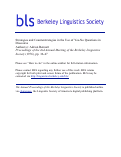 Cover page: Strategies and Counterstrategies in the Use of Yes-No Questions in Discourse