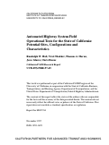 Cover page: Automated Highway System Field Operational Tests For The State Of California: Potential Sites, Configurations And Characteristics