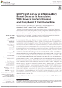 Cover page: SHIP1 Deficiency in Inflammatory Bowel Disease Is Associated With Severe Crohn’s Disease and Peripheral T Cell Reduction