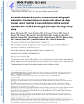 Cover page: Correlation between Surgeons assessment and radiographic evaluation of residual disease in women with advanced stage ovarian cancer reported to have undergone optimal surgical cytoreduction: An NRG Oncology/Gynecologic Oncology Group study.