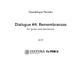 Cover page: Dialogue #4: Remembranzas