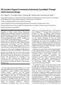 Cover page: 3D Covalent Organic Frameworks Selectively Crystallized through Conformational Design
