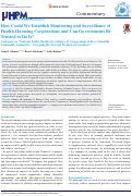 Cover page: How Could We Establish Monitoring and Surveillance of Health-Harming Corporations and Can Governments Be Trusted to Do It? Comment on National Public Health Surveillance of Corporations in Key Unhealthy Commodity Industries - A Scoping Review and Framework Synthesis.