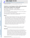 Cover page: Prediction in a visual language: real-time sentence processing in American Sign Language across development