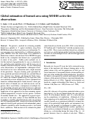 Cover page: Global estimation of burned area using MODIS active fire observations