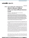 Cover page: Accounting for endogenous effects in decision-making with a non-linear diffusion decision model