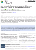 Cover page: How rational inference about authority debunking can curtail, sustain, or spread belief polarization.