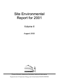 Cover page: Site environmental report for 2001