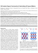Cover page of 3D Covalent Organic Frameworks of Interlocking 1D Square Ribbons