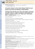 Cover page: Prospective Analysis of Association between Statin Use and Breast Cancer Risk in the Women's Health Initiative