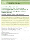 Cover page: Association of painful human immunodeficiency virus distal sensory polyneuropathy with aberrant expectation of pain relief: functional magnetic resonance imaging evidence