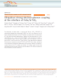 Cover page: Ubiquitous strong electron–phonon coupling at the interface of FeSe/SrTiO3