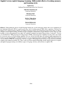 Cover page: Implicit versus explicit language learning: Differential effects of working memoryand learning styles