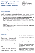 Cover page: Estimating the Economic Boost of Marriage for Same-Sex Couples in Virginia