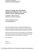 Cover page: Analysis of Traffic Flow With Mixed Manual and Intelligent Cruise Control Vehicles: Theory and Experiments