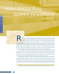 Cover page: High-Speed Rail Comes to London