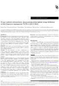 Cover page: Drug–nutrient interactions: discovering prescription drug inhibitors of the thiamine transporter ThTR-2 (SLC19A3)