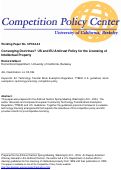 Cover page: Converging Doctrines?  US and EU Antitrust Policy for the Licensing of Intellectual Property